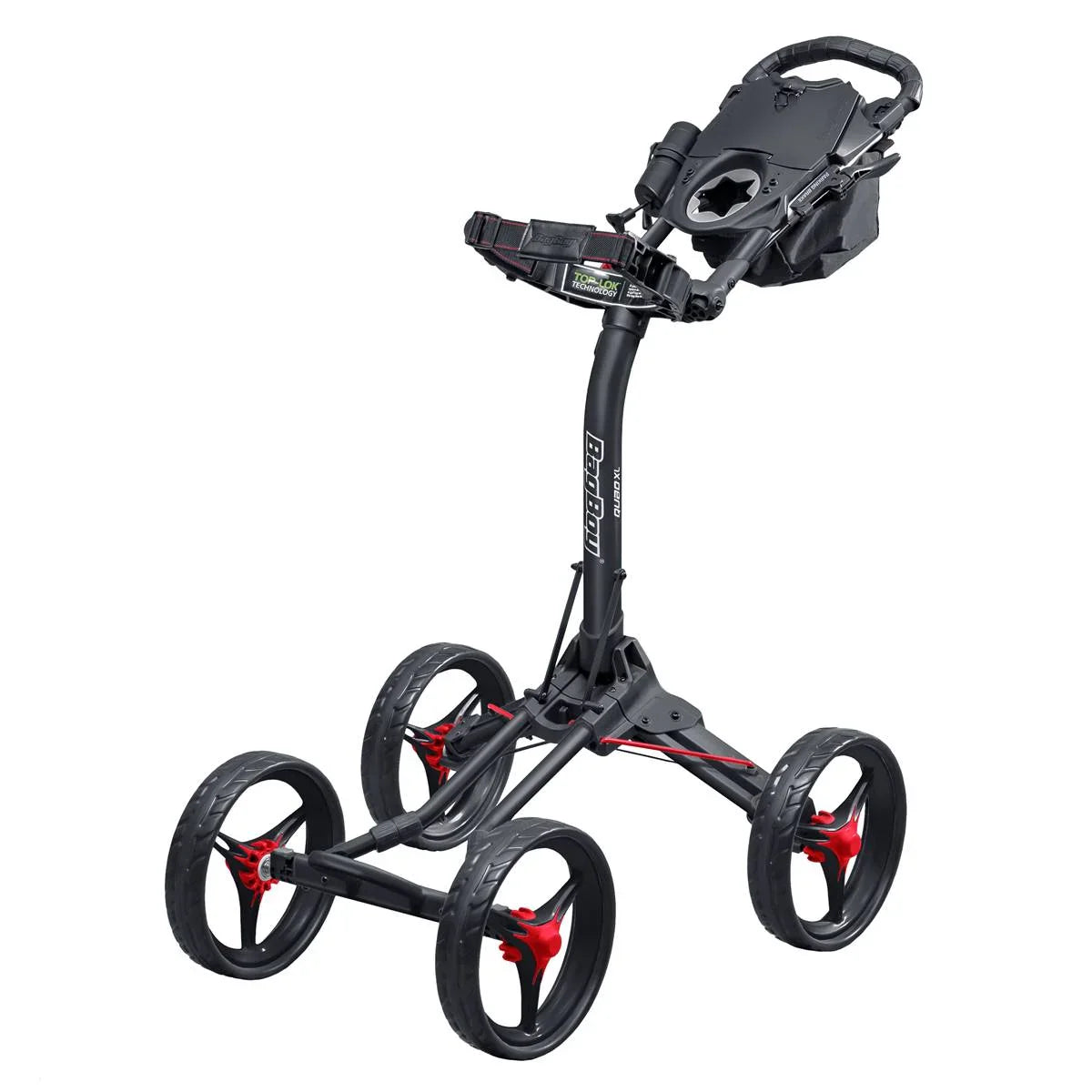 Bag Boy Golf Quad XL Push Cart Black/Red