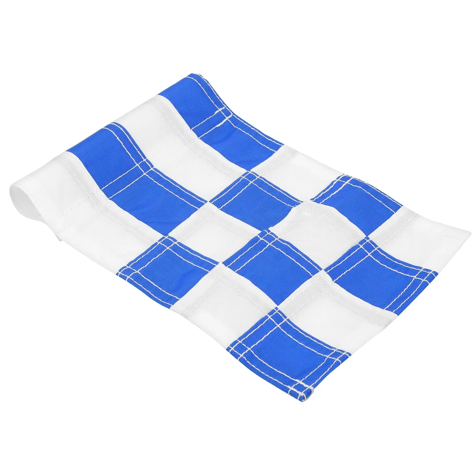 Checkered Golf Hole Pole Cup Flags - Backyard Practice Putting Green Flagsticks with Blue Grids