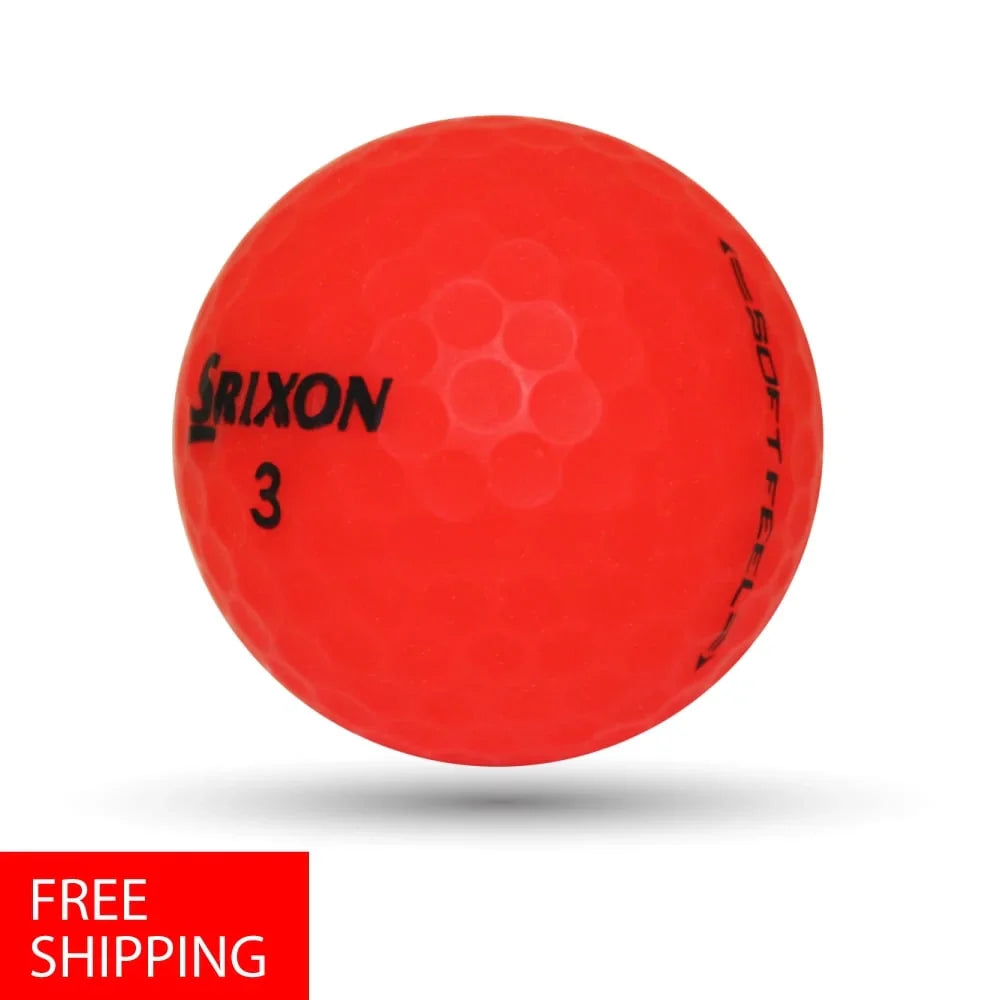 Pre-Owned 100 Srixon Soft Feel Matte Red 4A Recycled Golf Balls